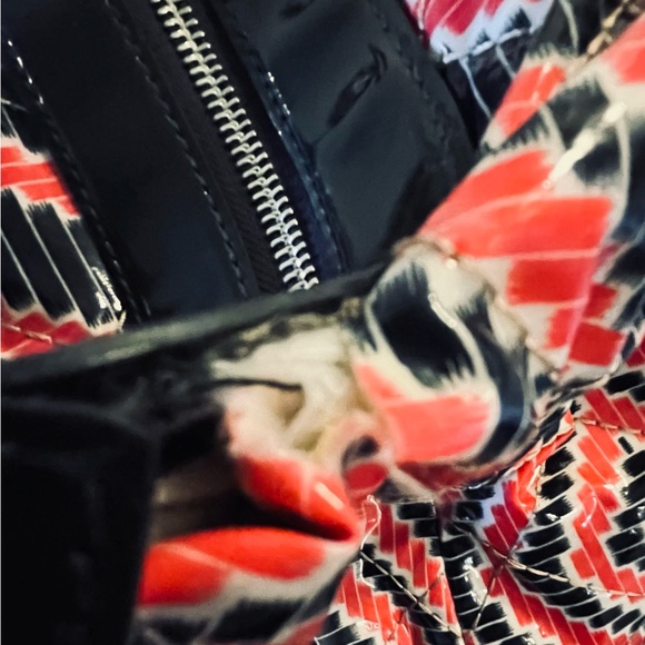 Tory Burch  Travel Bag Large Red and Black Geometric - Picture 16 of 16